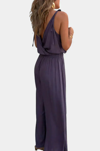 Olivia | Einzigartiger Jumpsuit mit goldenen Details und Beinschlitz