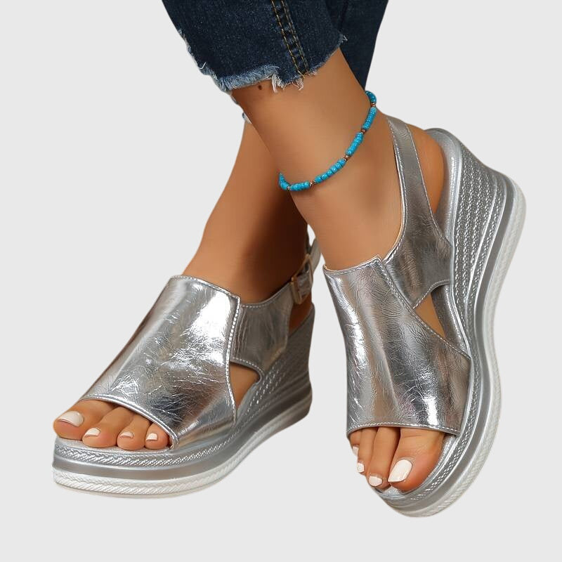 Veronica – Metallic-Sandalen