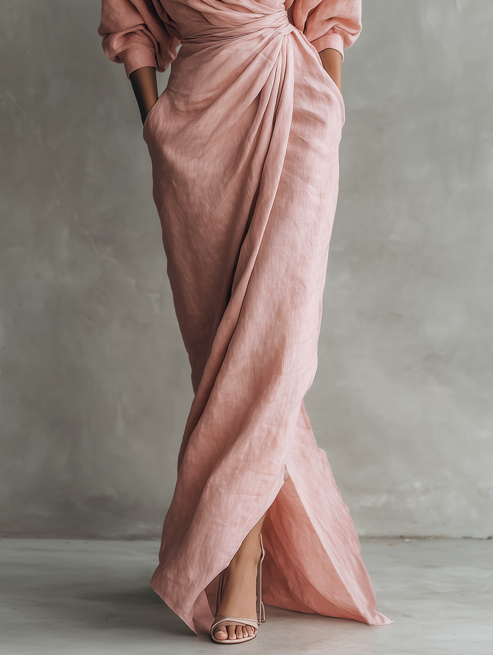 Roselle | Weiches Wickel-Abendkleid