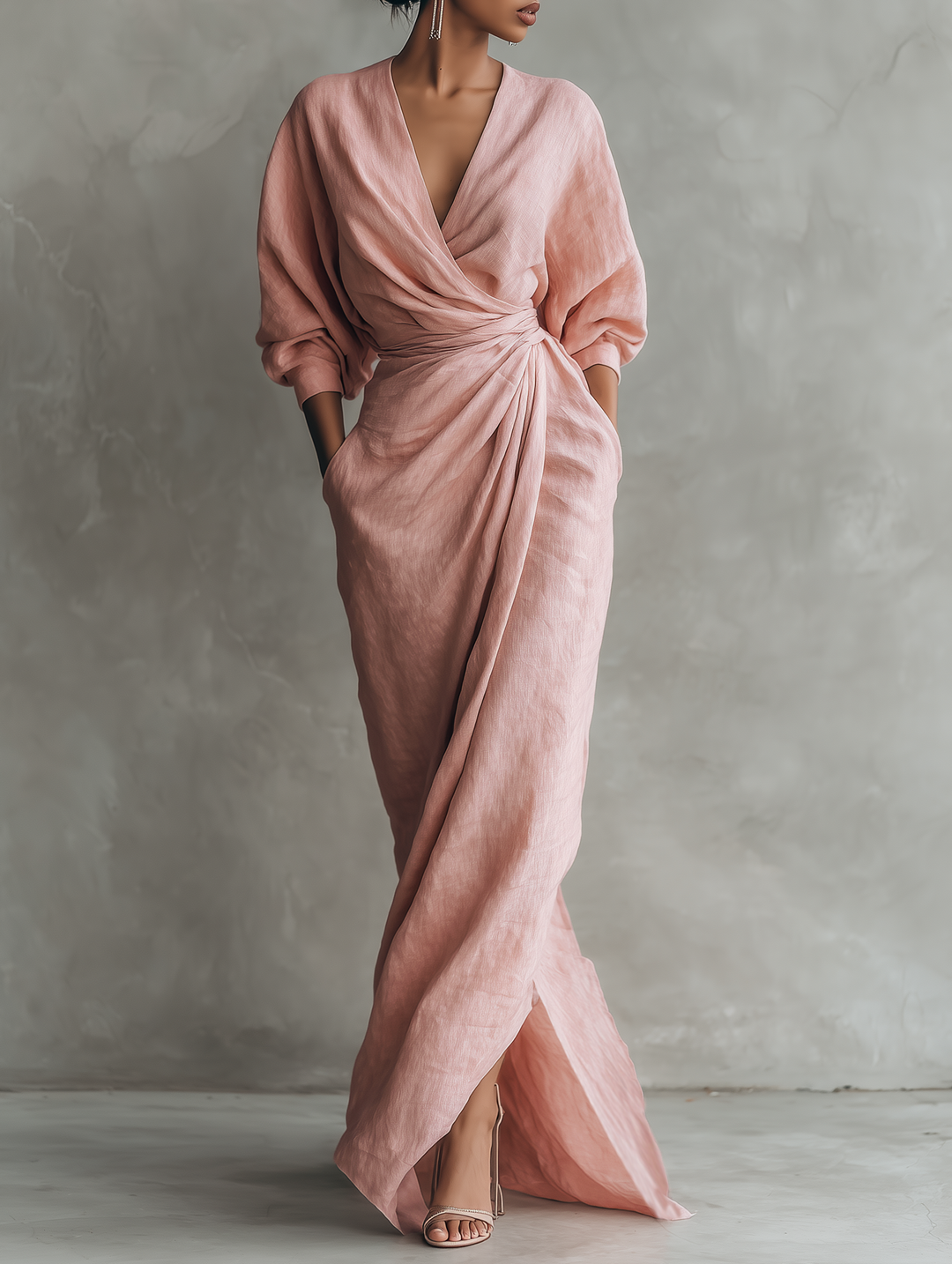 Roselle | Weiches Wickel-Abendkleid