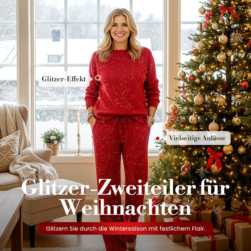 Elise | Damen-Glitzer-Weihnachts-Zweiteiler