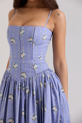 Estrella | Midi-Kleid mit Blumenmuster