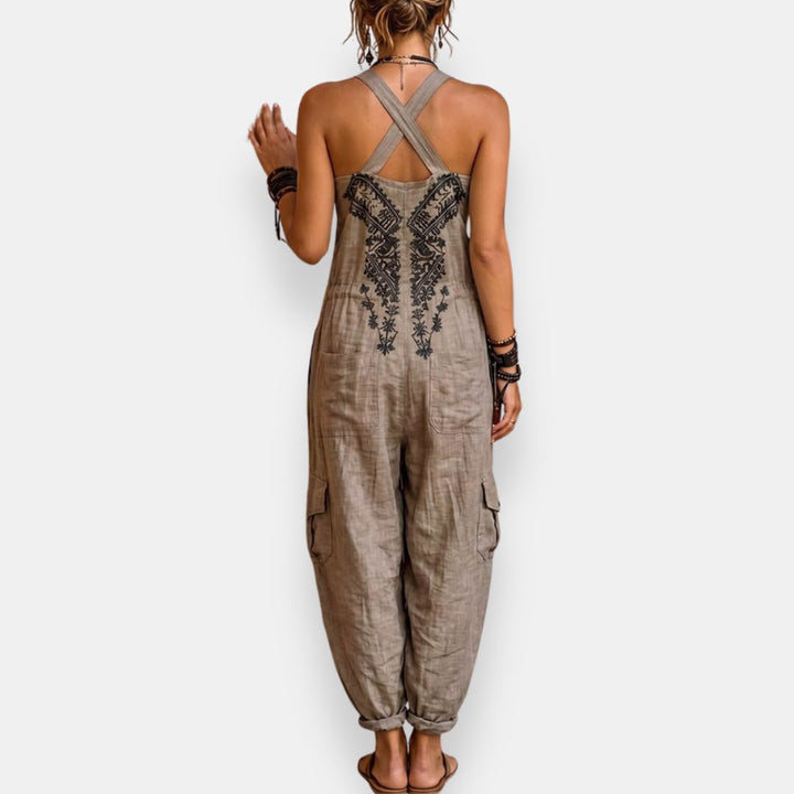 María Teresa | Bestickter Boho-Overall