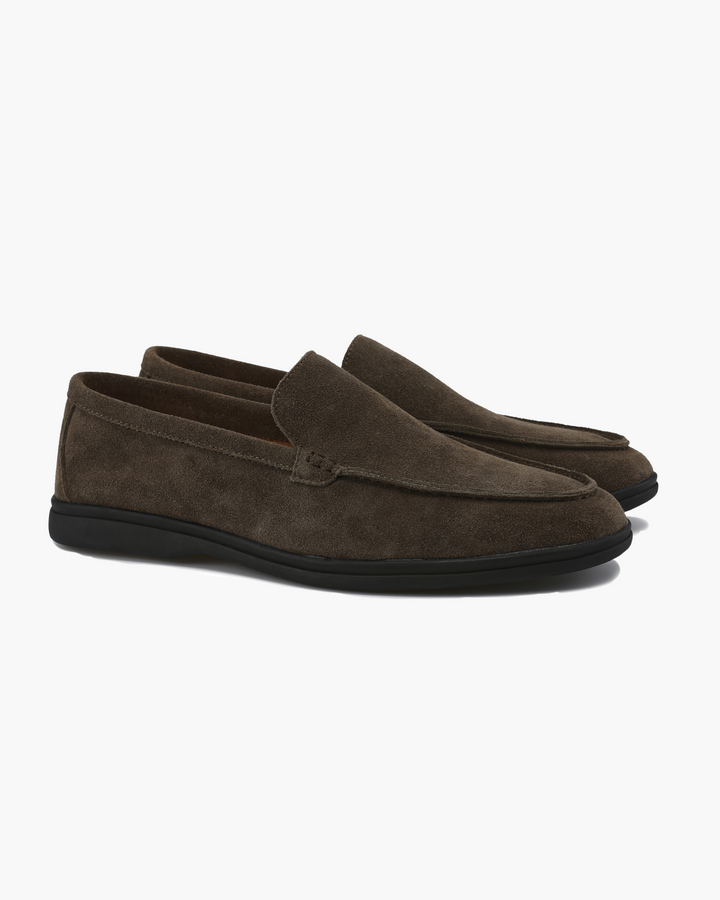 Premium Wildleder Slipper - Schwarze Sohlen