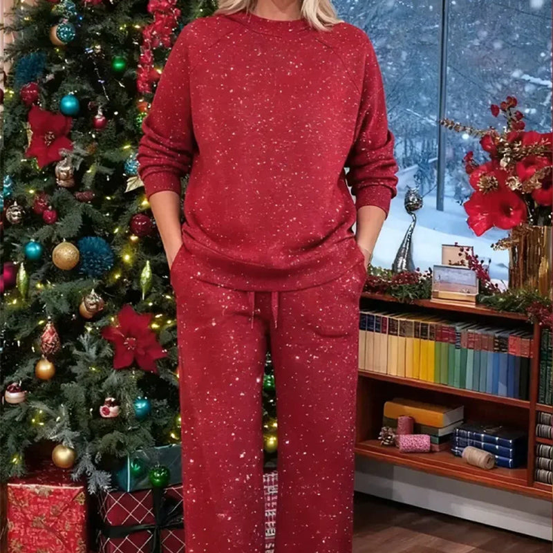 Elise | Damen-Glitzer-Weihnachts-Zweiteiler