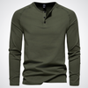 Finn | Baumwoll-Langarm-Henleyshirt