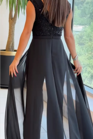 Louna | Stilvoller ärmelloser Jumpsuit