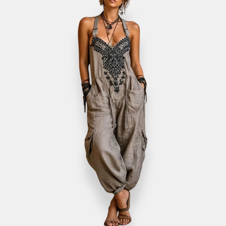 María Teresa | Bestickter Boho-Overall