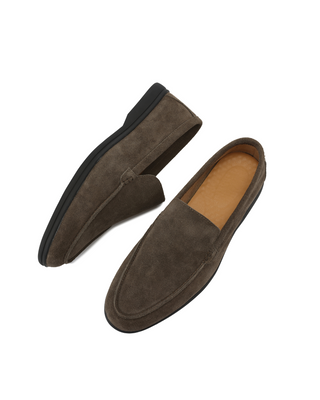 Premium Wildleder Slipper - Schwarze Sohlen