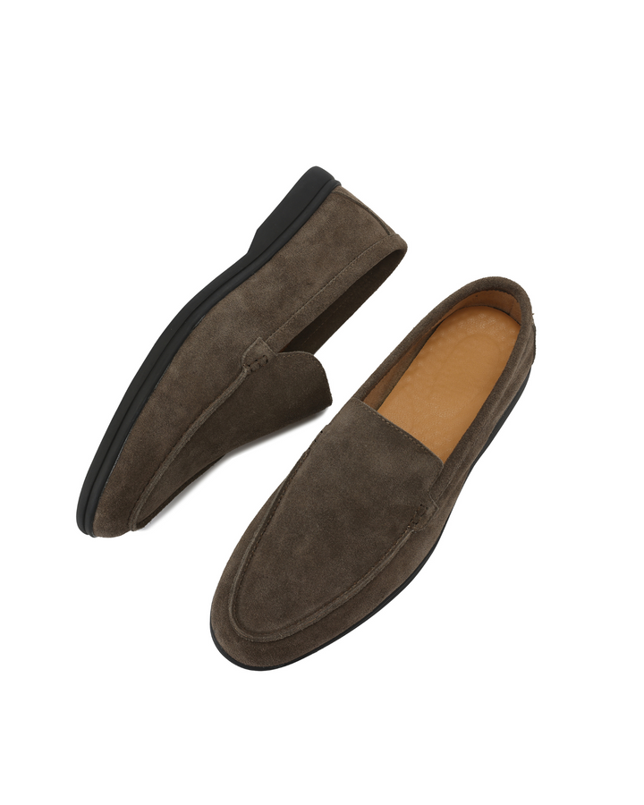 Premium Wildleder Slipper - Schwarze Sohlen