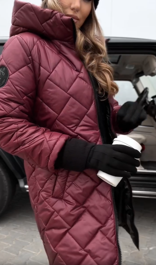 Anna | Elegante Stepp-Winterjacke mit Warmem Kapuze