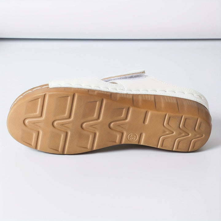 Olive | Freizeit-Plateausandalen