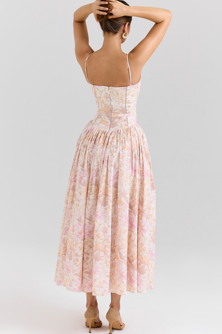 Estrella | Midi-Kleid mit Blumenmuster