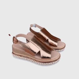Veronica – Metallic-Sandalen
