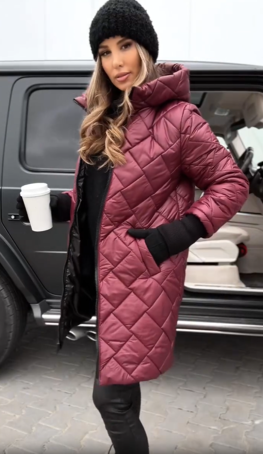 Anna | Elegante Stepp-Winterjacke mit Warmem Kapuze