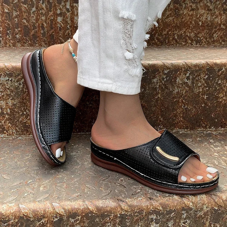 Joanna | Minimalistische Slip-On-Sandalen