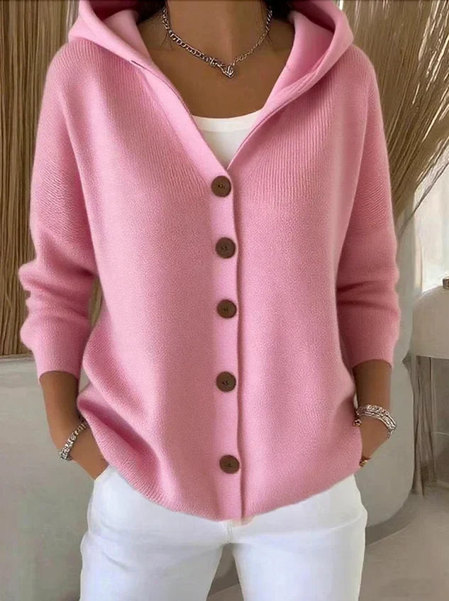 Felicia | Trendige Strickjacke mit Kapuze