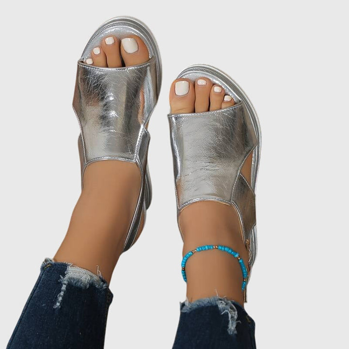 Veronica – Metallic-Sandalen