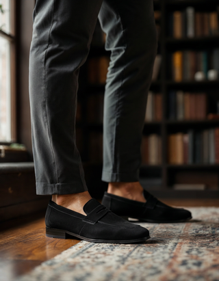Old Money Wildleder Penny Loafers