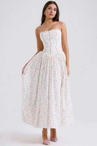 Estrella | Midi-Kleid mit Blumenmuster