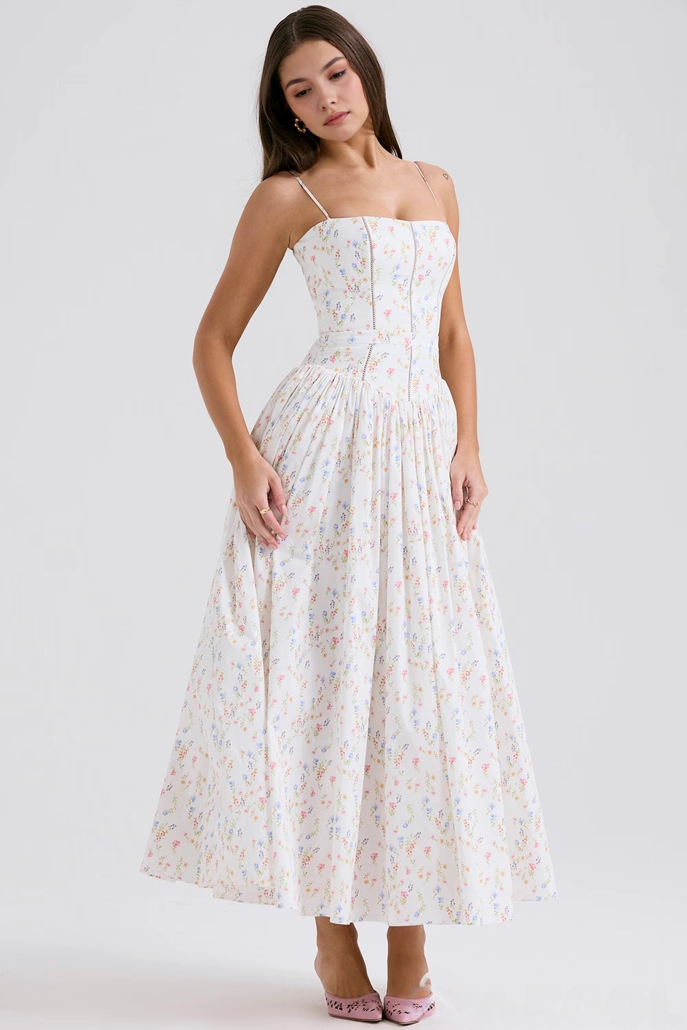 Estrella | Midi-Kleid mit Blumenmuster