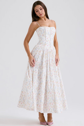 Estrella | Midi-Kleid mit Blumenmuster