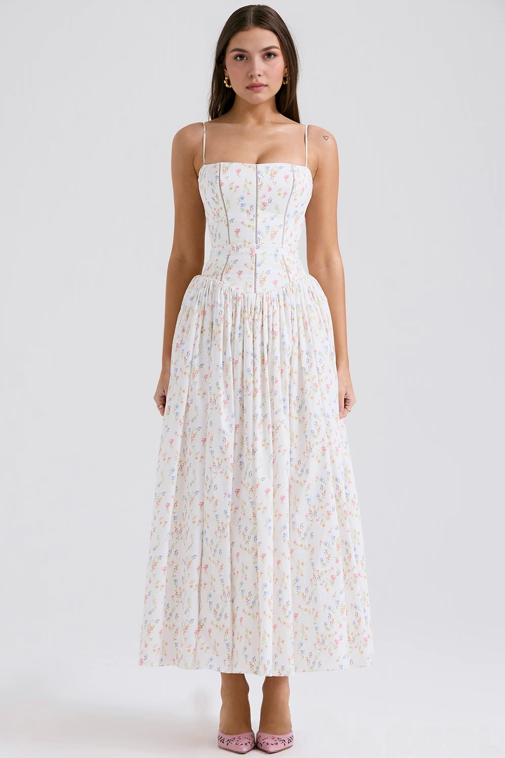 Estrella | Midi-Kleid mit Blumenmuster