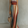 Aria | Gestreiftes Sunset-Maxikleid