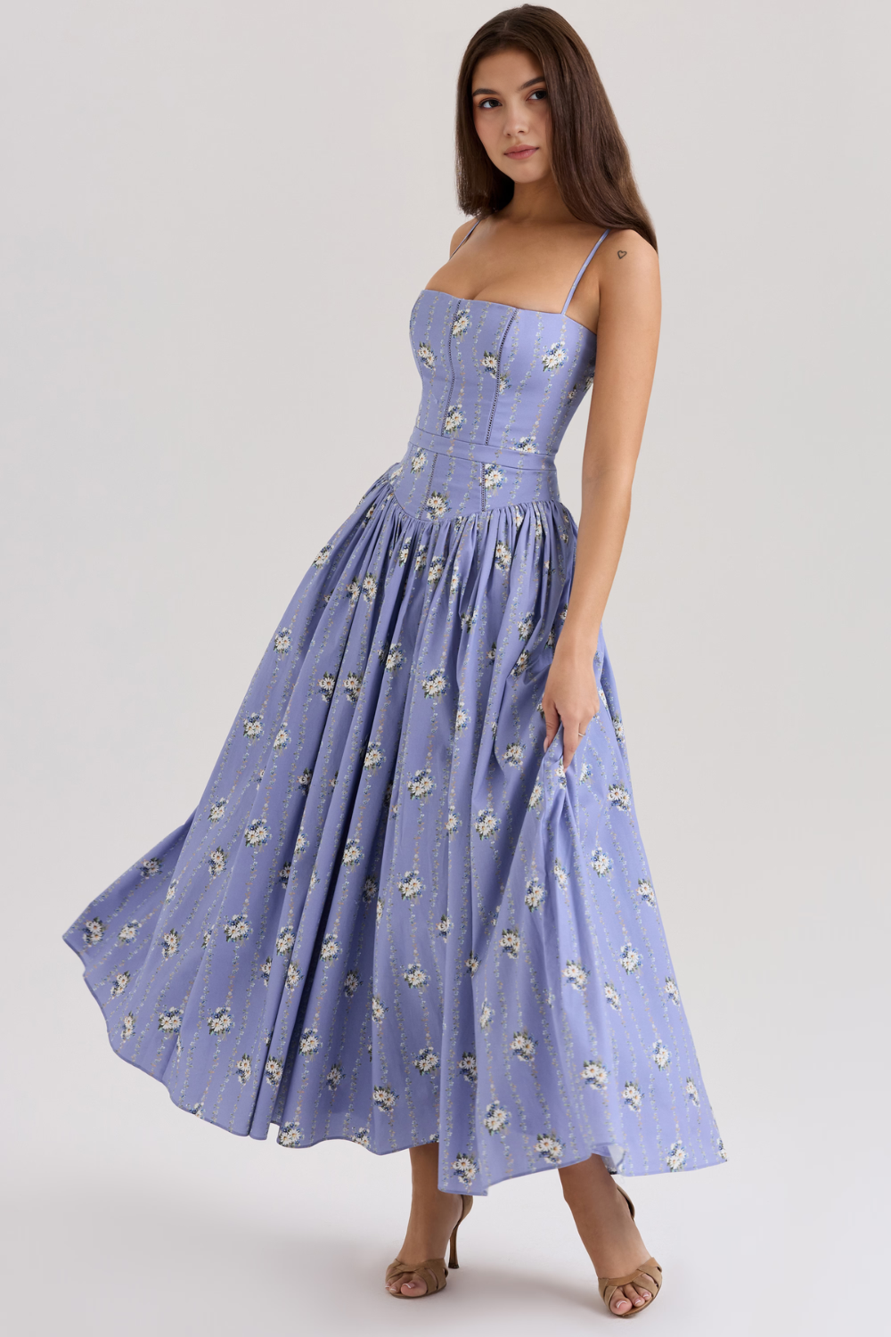 Estrella | Midi-Kleid mit Blumenmuster