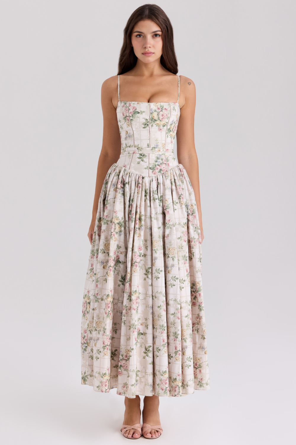 Estrella | Midi-Kleid mit Blumenmuster