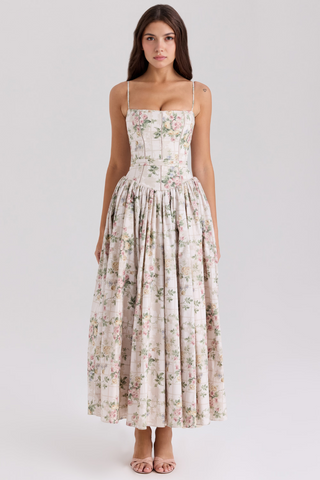 Estrella | Midi-Kleid mit Blumenmuster