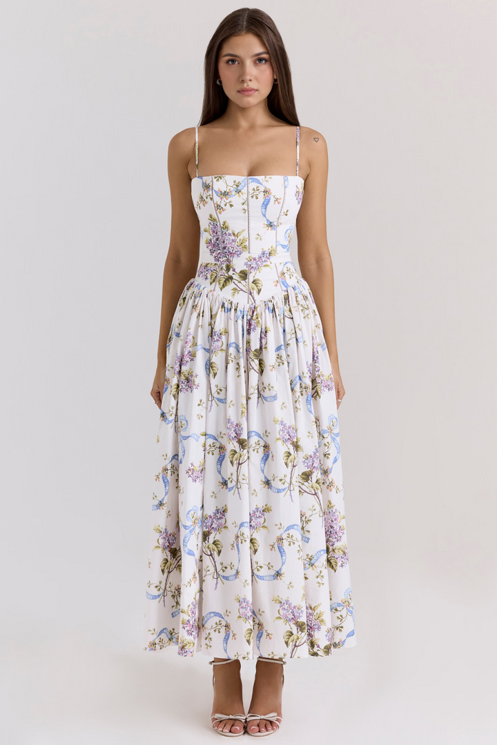 Estrella | Midi-Kleid mit Blumenmuster