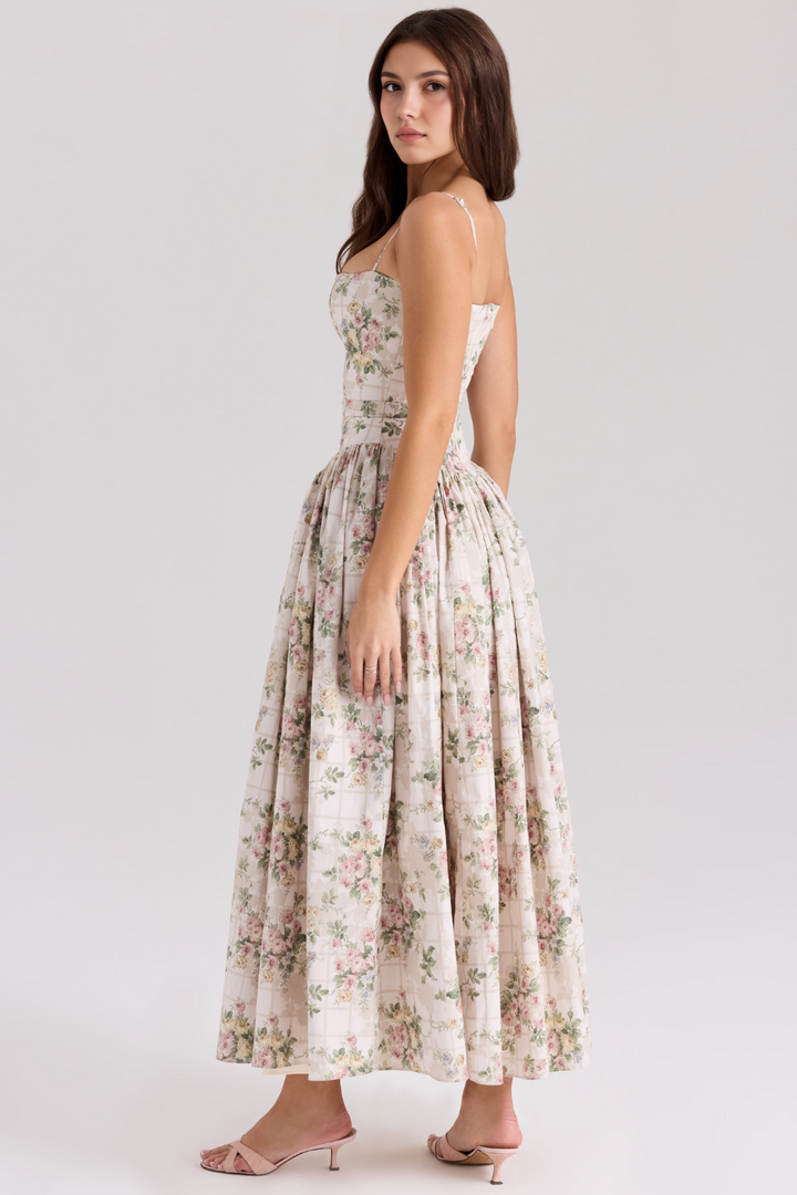 Estrella | Midi-Kleid mit Blumenmuster