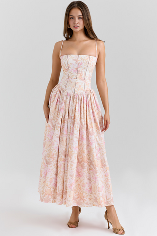 Estrella | Midi-Kleid mit Blumenmuster