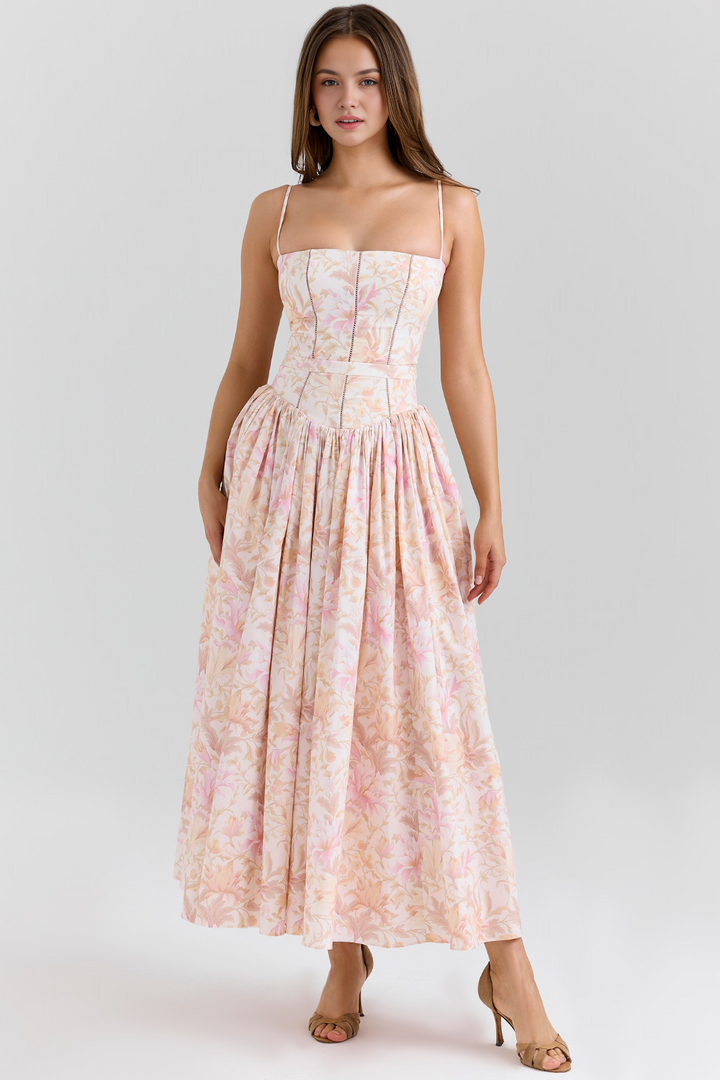 Estrella | Midi-Kleid mit Blumenmuster