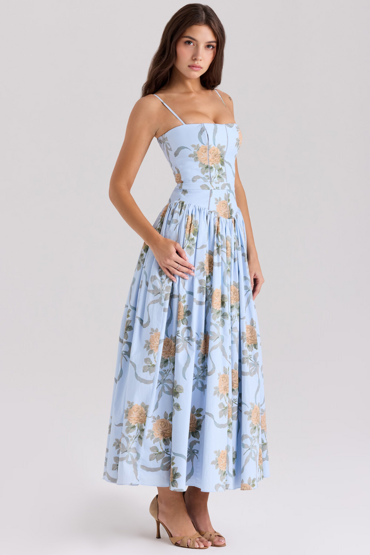 Estrella | Midi-Kleid mit Blumenmuster