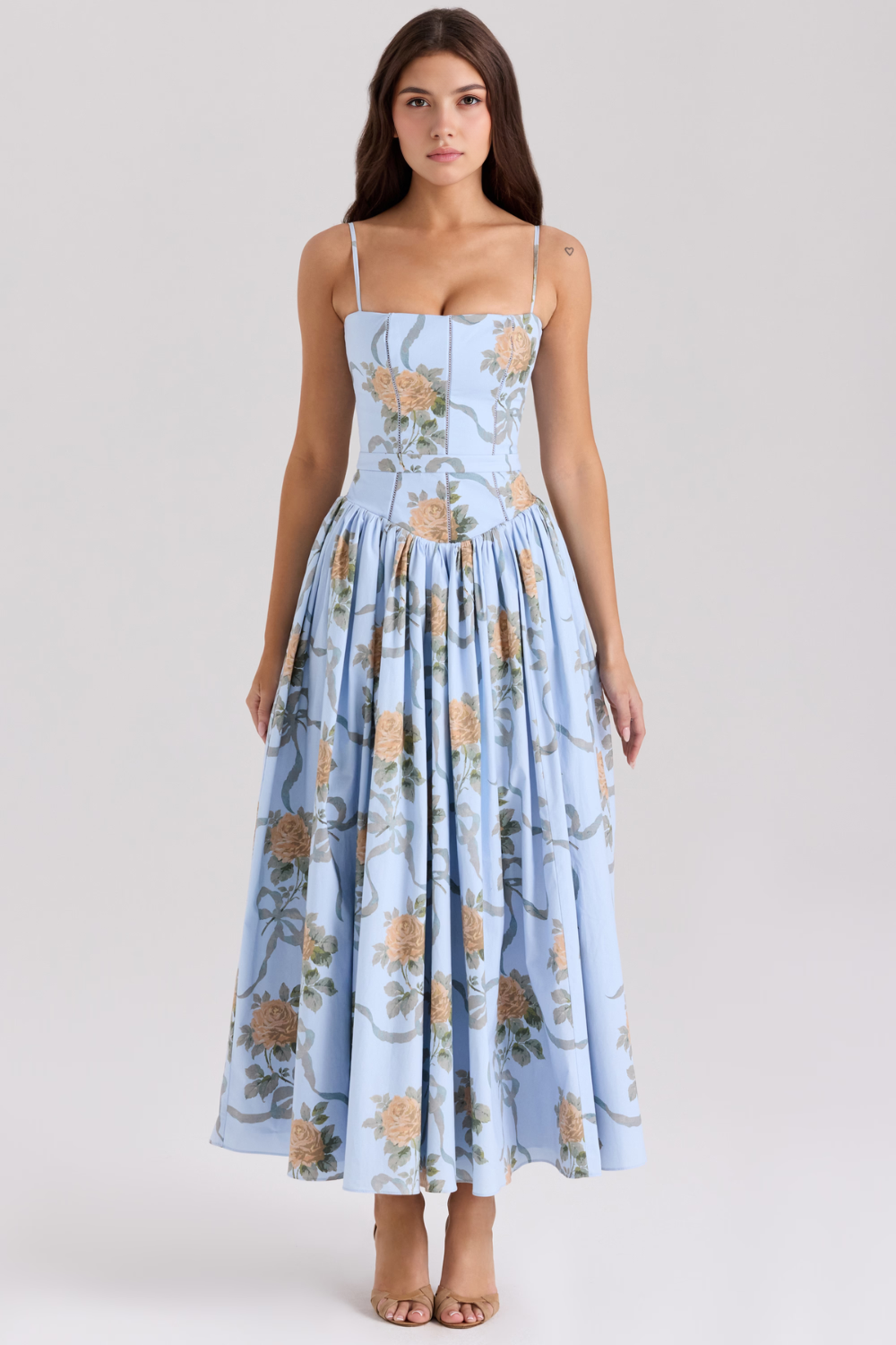 Estrella | Midi-Kleid mit Blumenmuster