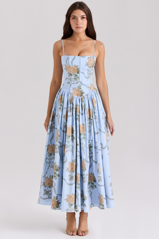 Estrella | Midi-Kleid mit Blumenmuster
