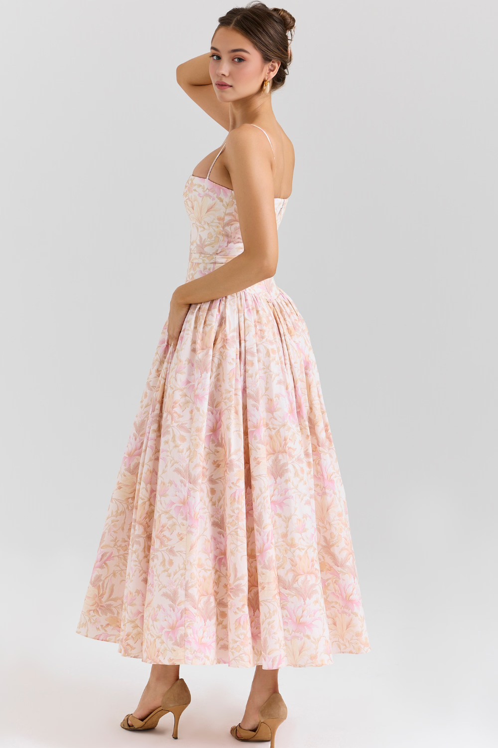 Estrella | Midi-Kleid mit Blumenmuster