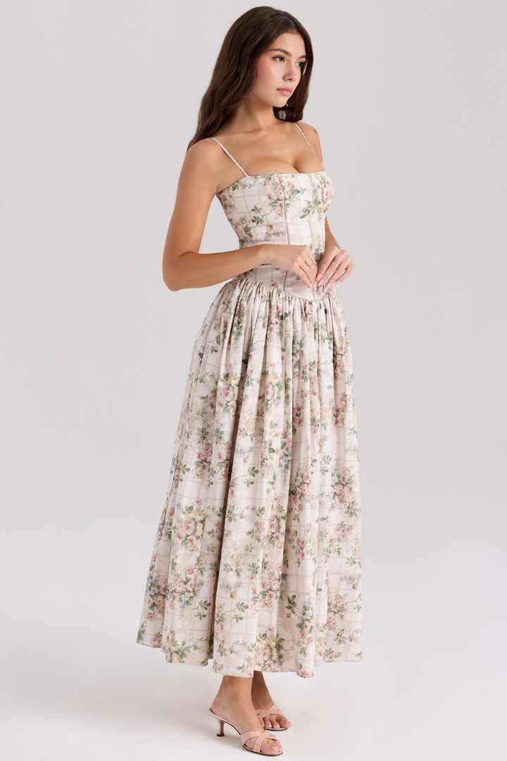 Estrella | Midi-Kleid mit Blumenmuster