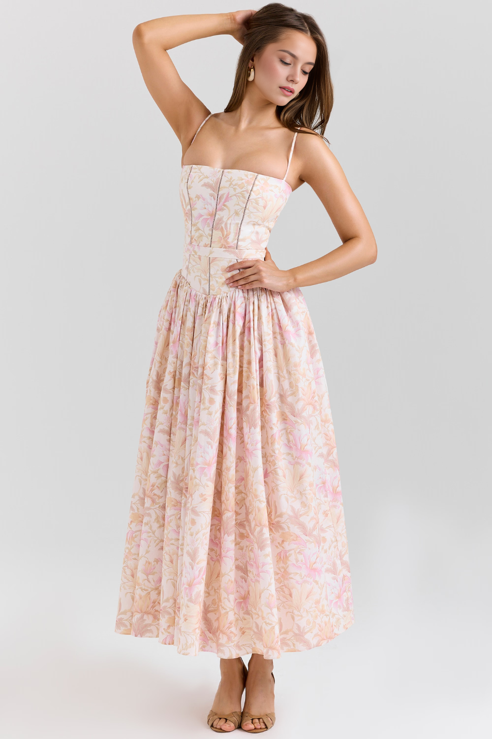 Estrella | Midi-Kleid mit Blumenmuster