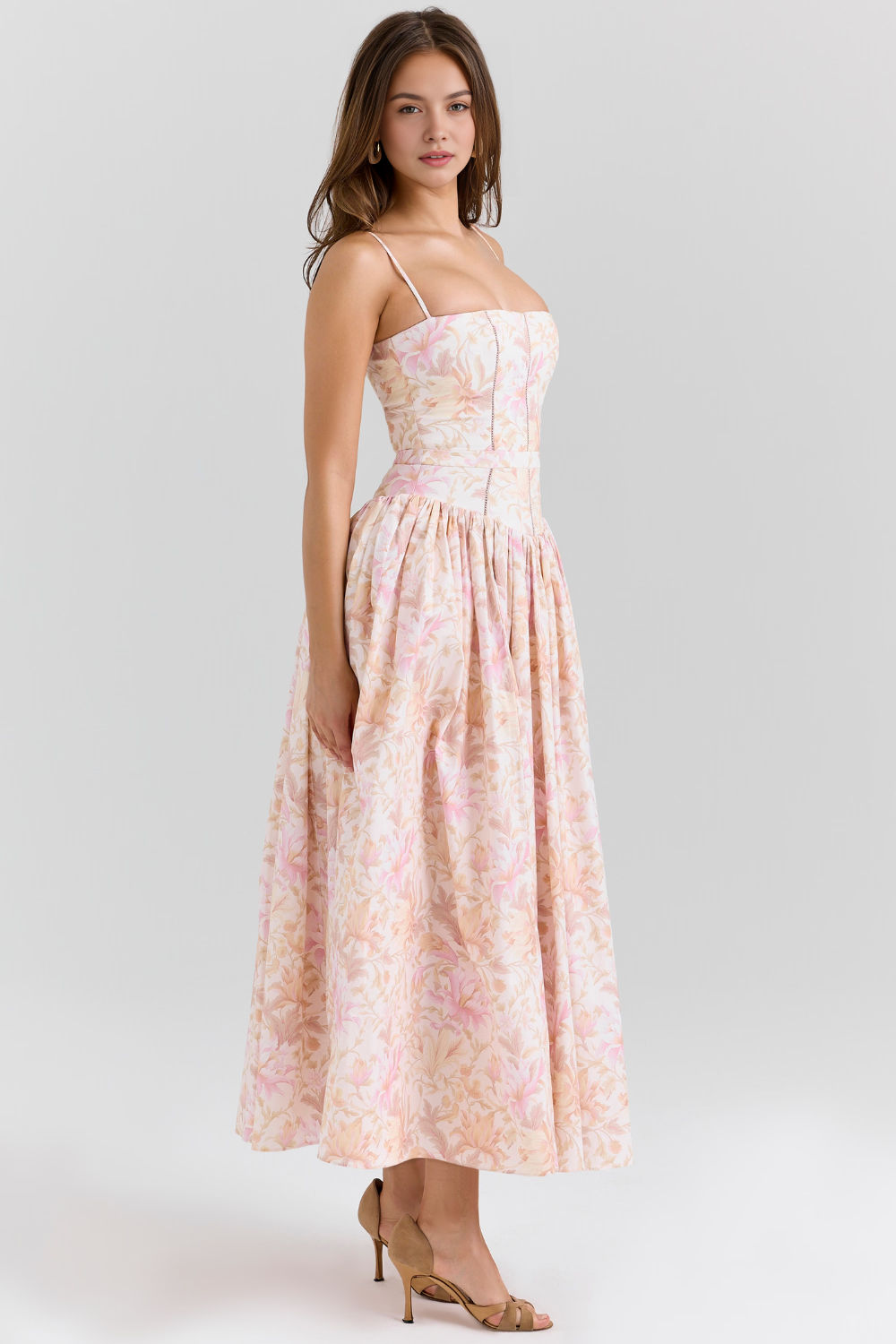 Estrella | Midi-Kleid mit Blumenmuster