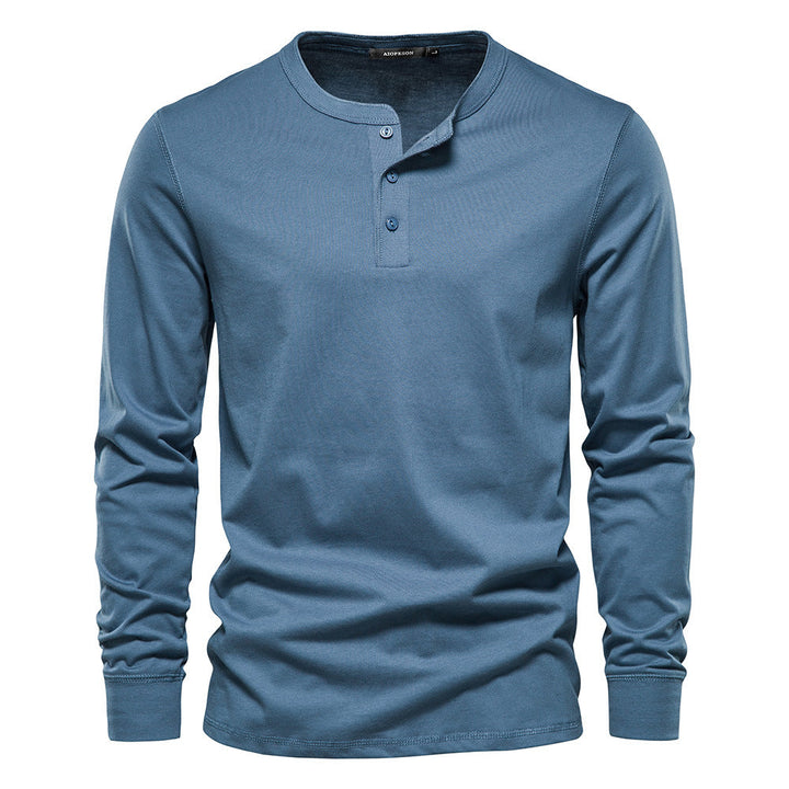 Finn | Baumwoll-Langarm-Henleyshirt