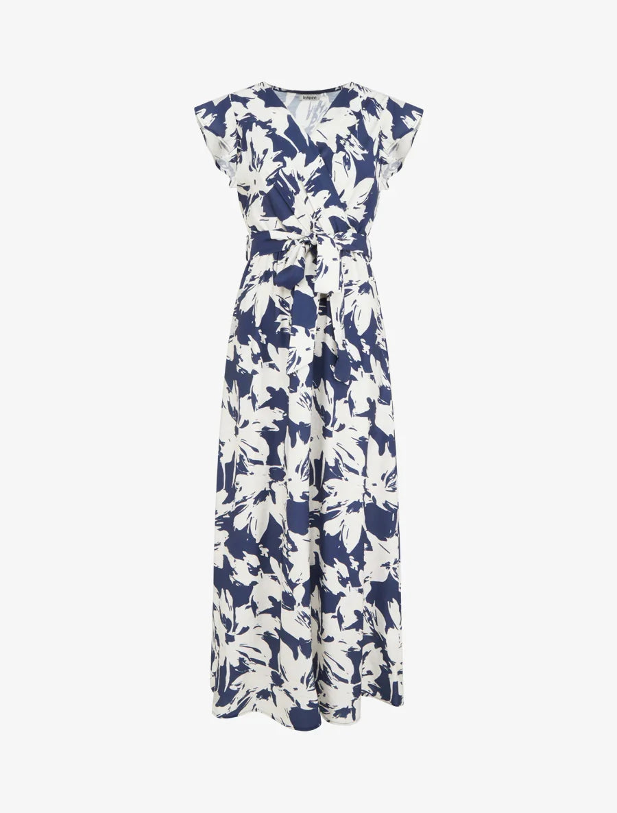 Elvira | Langes Kleid mit Blumenmuster