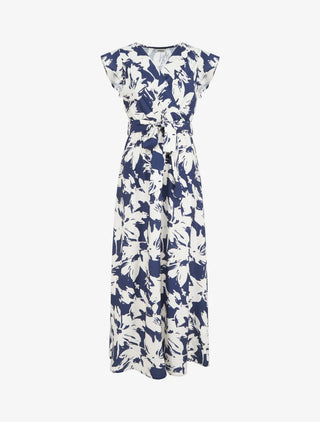 Elvira | Langes Kleid mit Blumenmuster