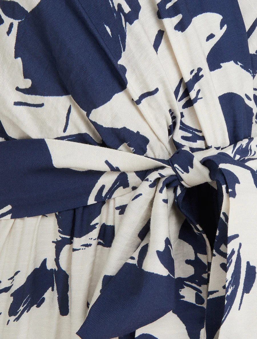 Elvira | Langes Kleid mit Blumenmuster
