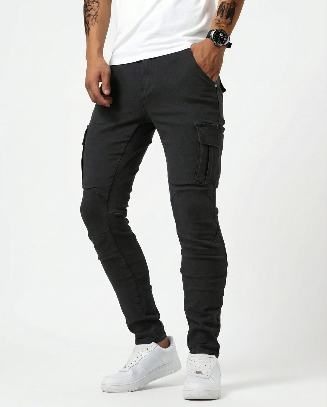 Arden | Slim Fit Stretch Cargo Jeans für Herren