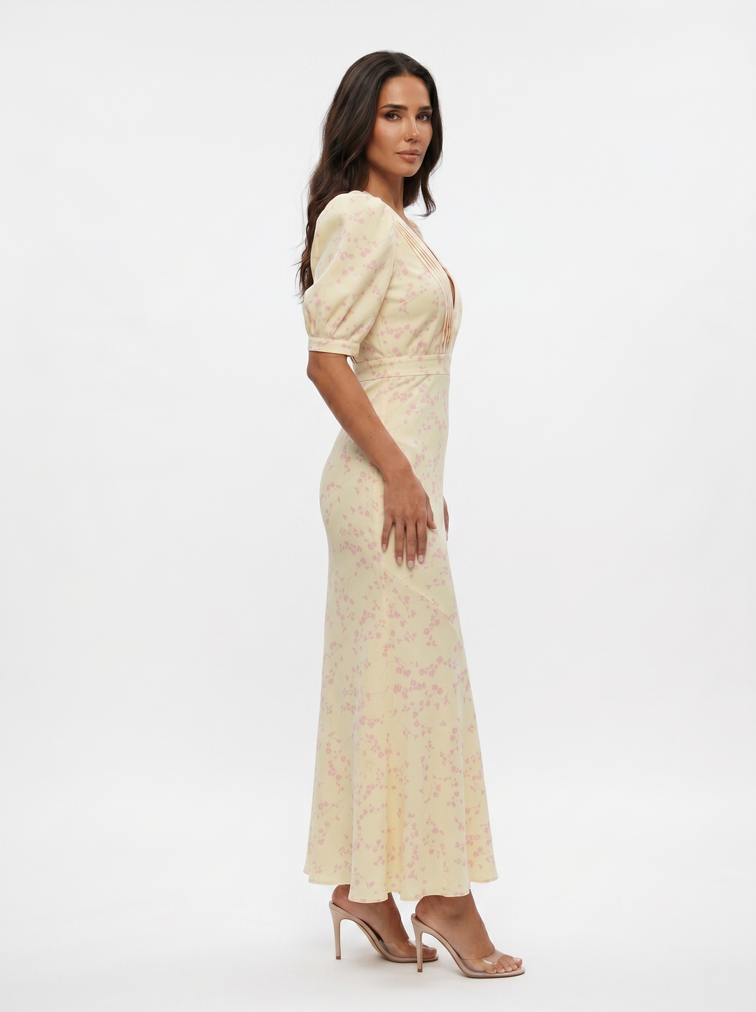 Amaia | Kleid mit floralem Design und V-Ausschnitt