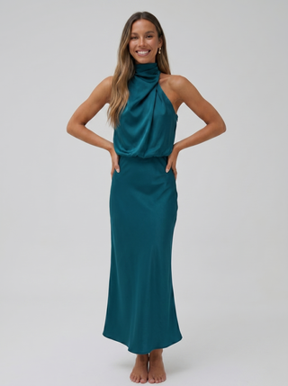 Carmina | Langes Kleid mit Halterneck