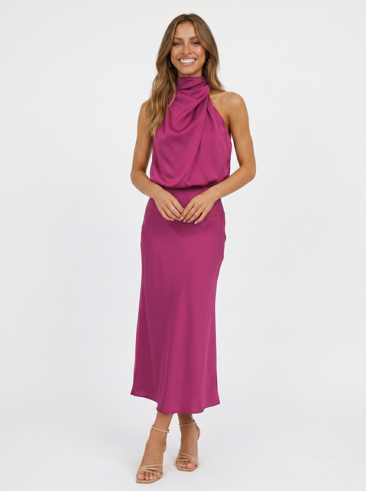 Carmina | Langes Kleid mit Halterneck